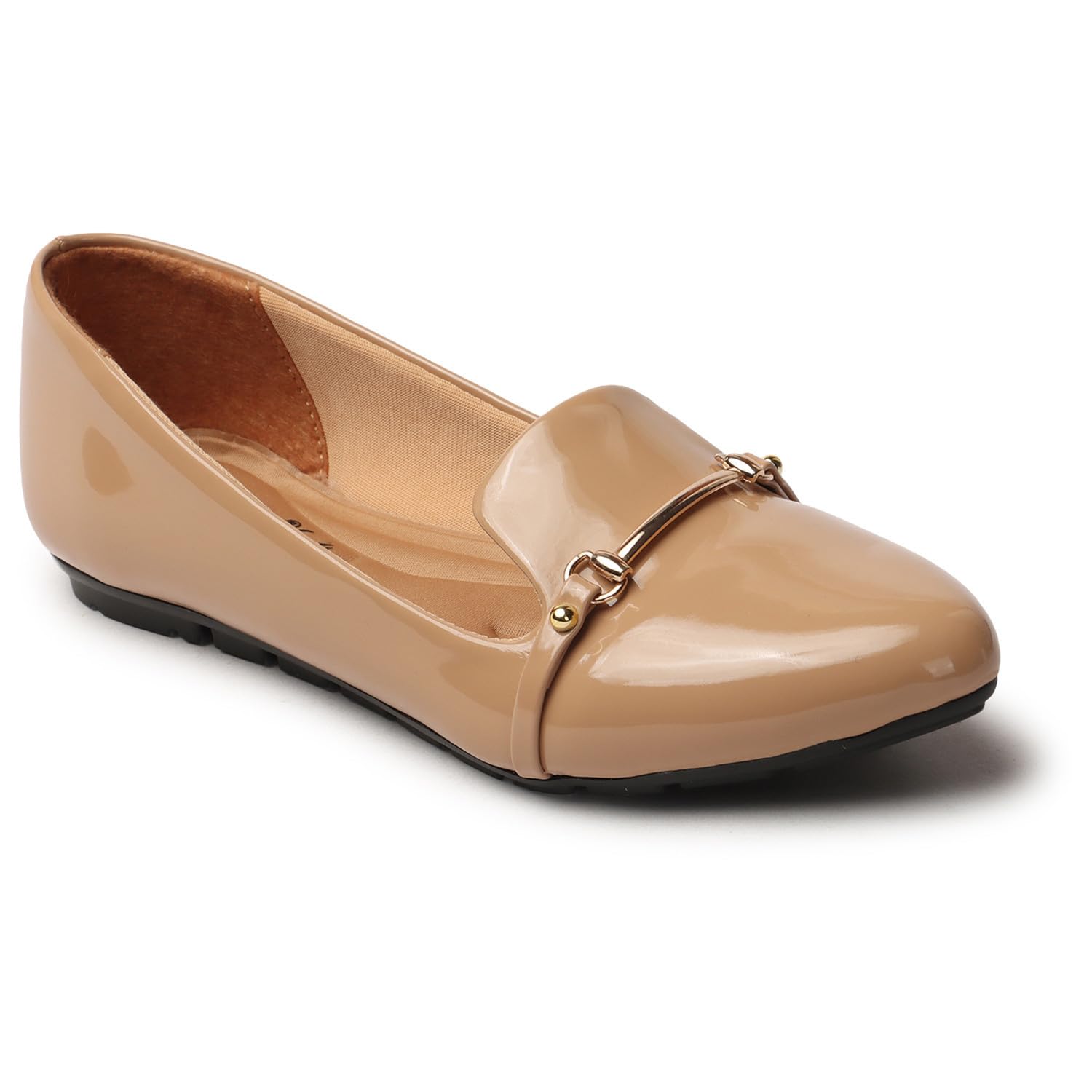 BIG BIRD FOOTWEAR PVC Sole Patent Leather Flat Casual Ballerinas for Women & Girls (Beige, Size : 3UK) | W-130 (B0DCC7VL2H) Amazon Price History, Amazon Price Tracker