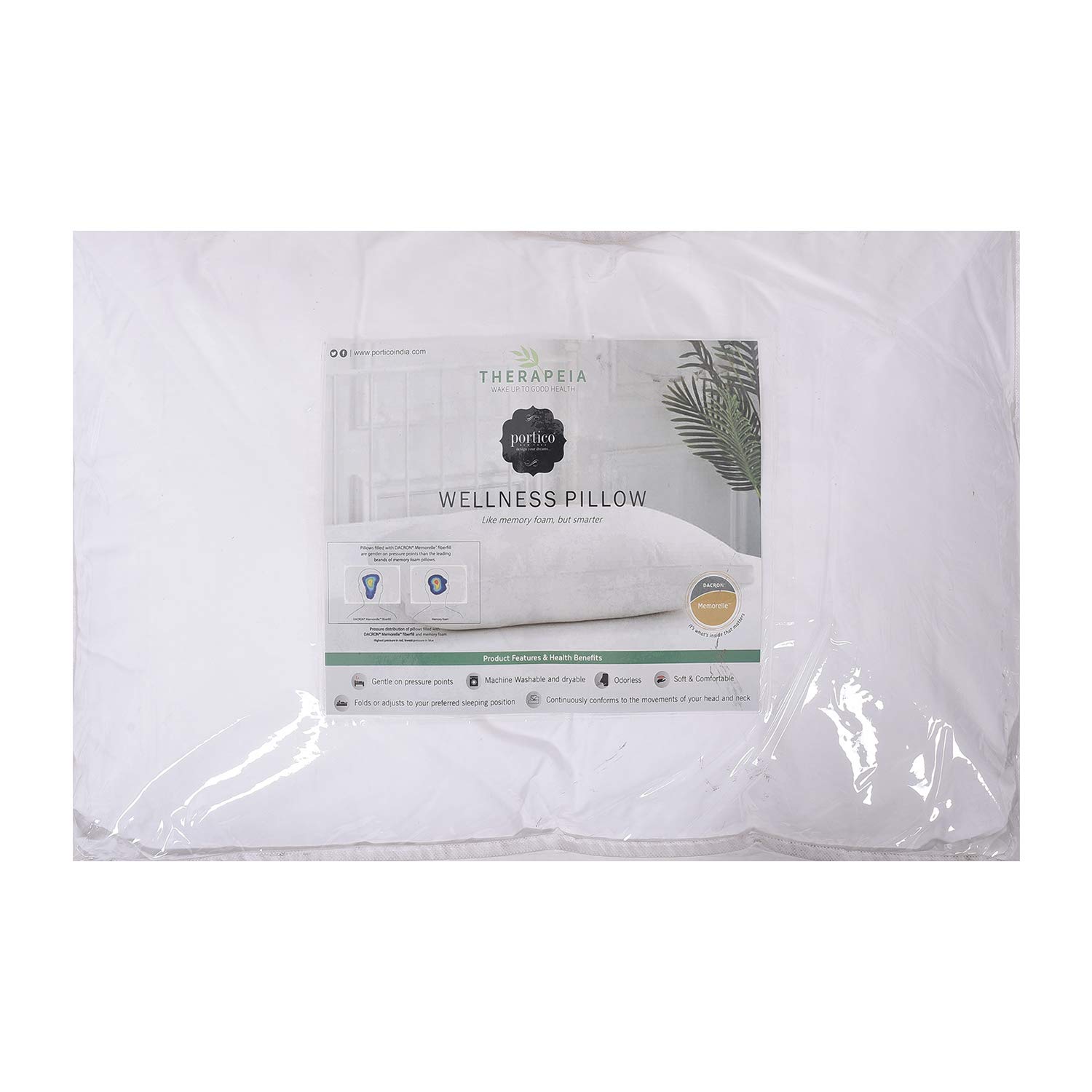 HomeStop Portico Rectangular Solid Pillow Filler (White_Free Size)-image-34