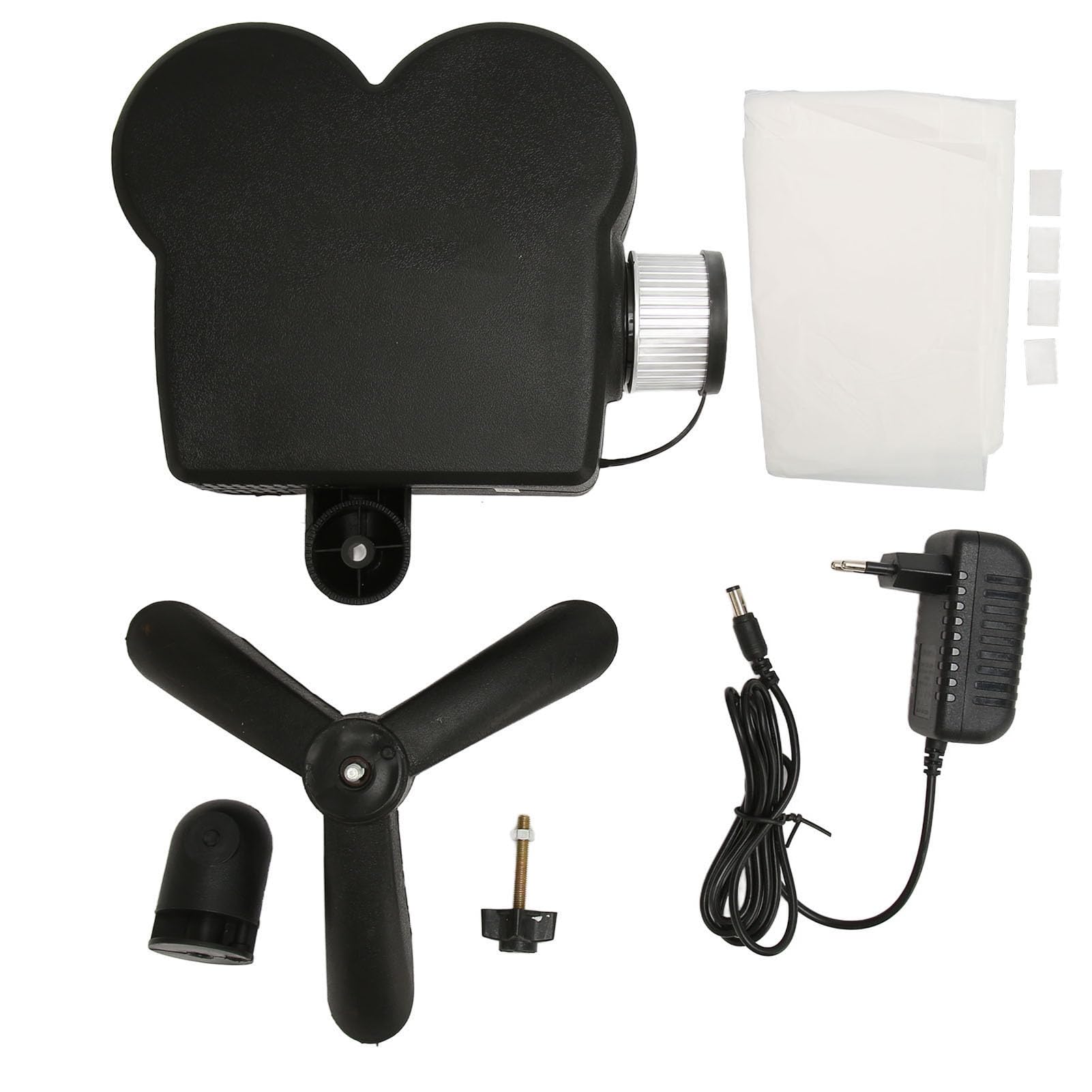 Sxhlseller Halloween Projektor mit Stativ & Leinwand, Fenster-Projektionslampe für Gruselige Effekte, Weihnachten & Halloween Deko, Outdoor Indoor mit EU Stecker 100-240V