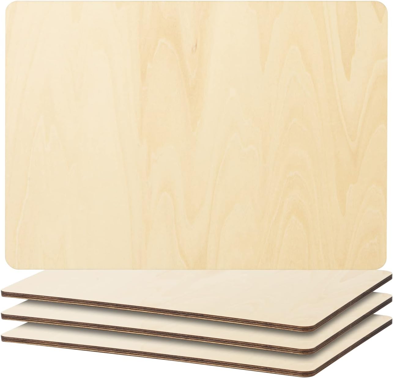 Craft Express Sublimation Blank Plywood Placemat - Natural Wood Place Mat Ready to be Personalized with Flat Heat Press - Set of 4