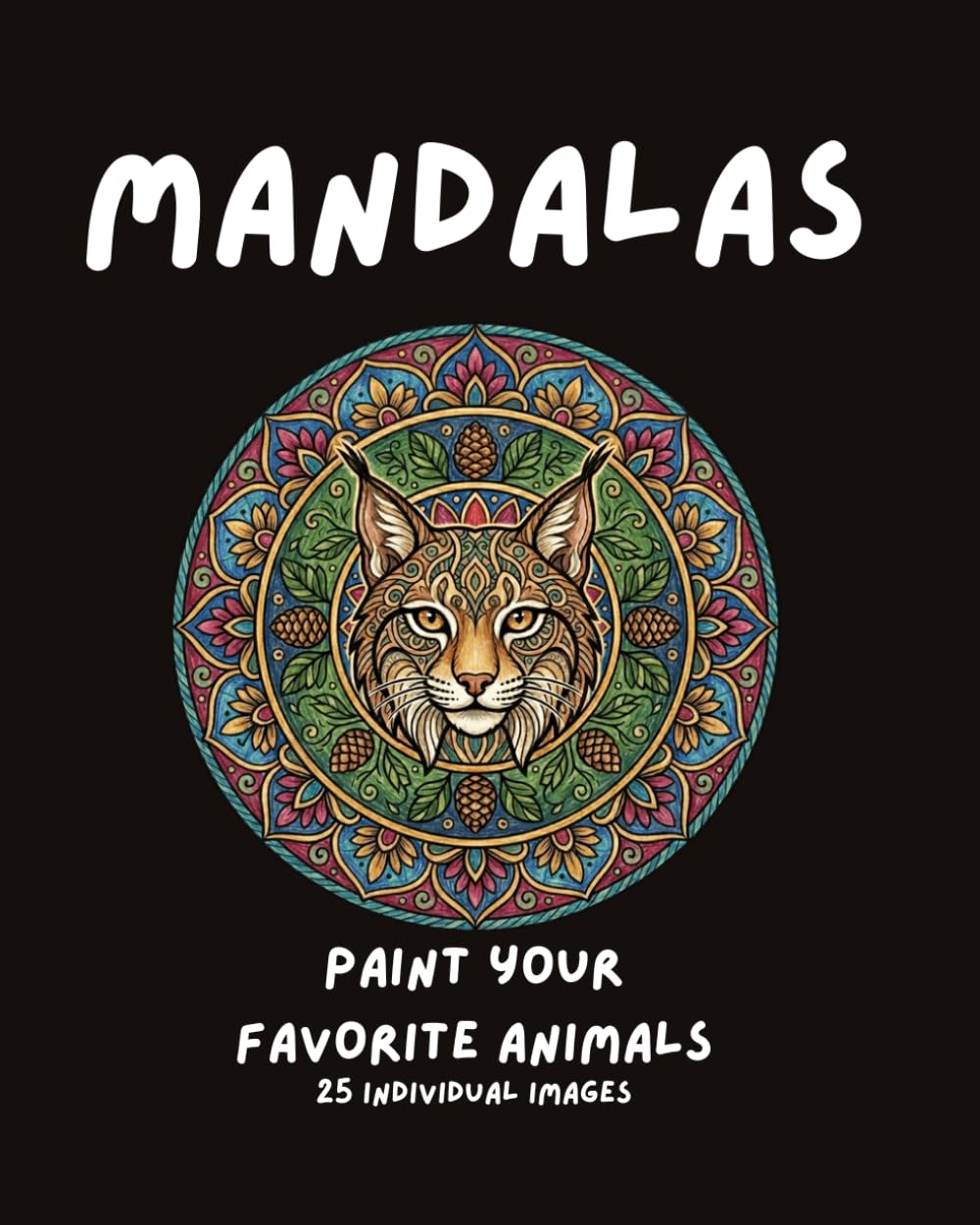 Mandala Book: Cute animal coloring pages