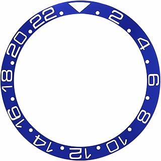 Bezel Insert Ceramic Compatible With Rolex GMT II 16710, 16760 Sapphire Blue Silver Font Top