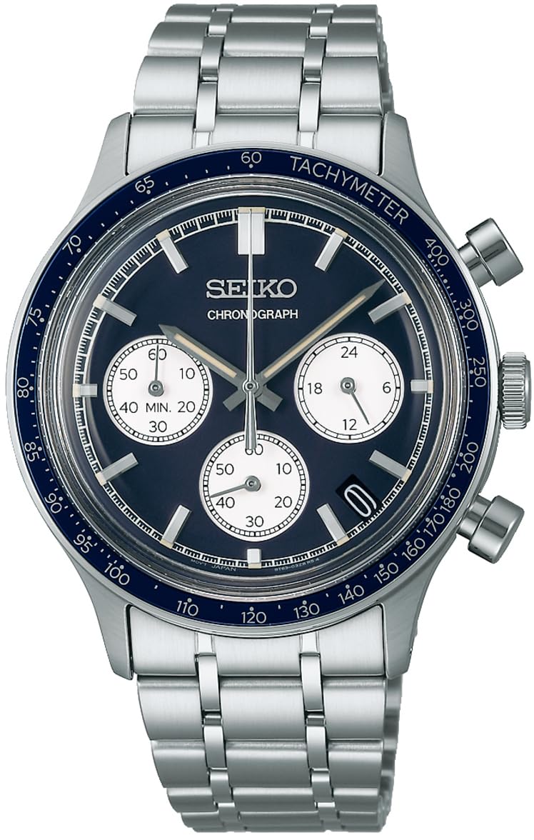 Seiko Reloj analógico para Hombre con Correa de Acero Inoxidable SSB477P1