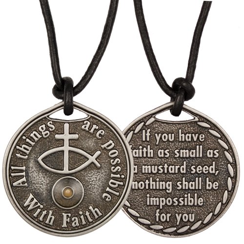 Mustard Seed Coin Necklace Faith - Real 