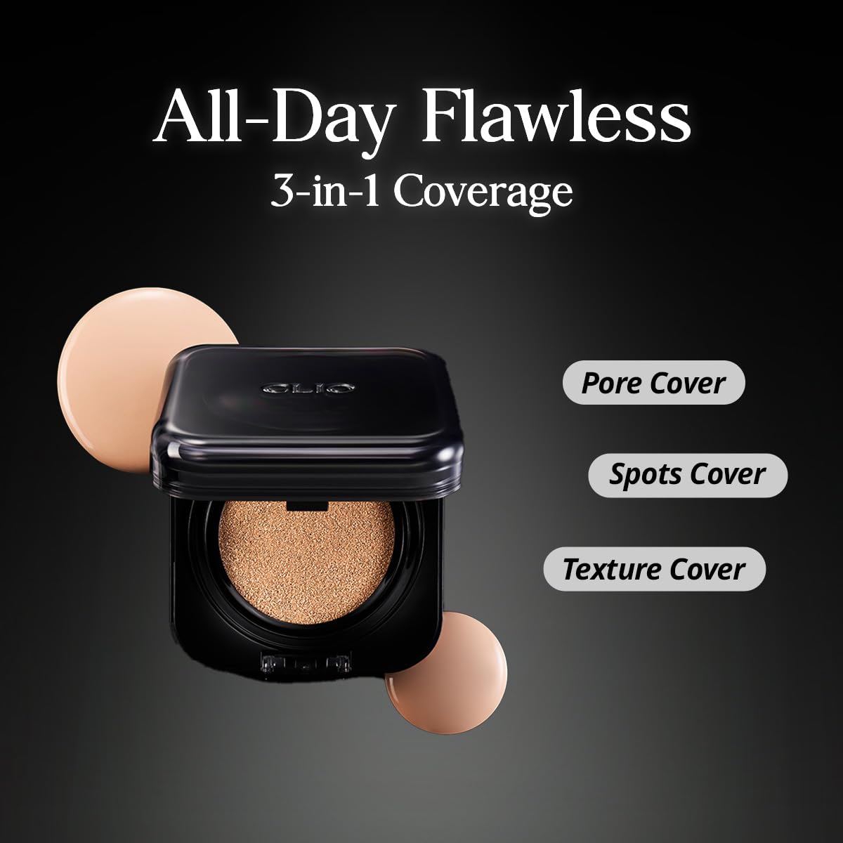 CLIO Kill Cover Founwear Cushion Foundation, Flawless Full Coverage with Matte Finish, Covering Pigmentation and Blemish, Long-Lasting, Creamy Lightweight Texture, Korean Cushion (23N GINGER) - Image 3