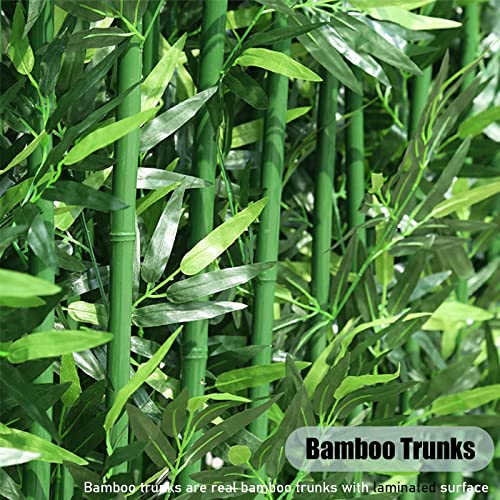Terrace Simulation Bamboo Entrance Ornamental Screen, Fake Artificial Plants Room Separator Privacy Barrier For Halls, Office, Airports, Wood Base ( Color : 1M Tall , Size : 120X18X18.5Cm-20 Pole ) #TOP5