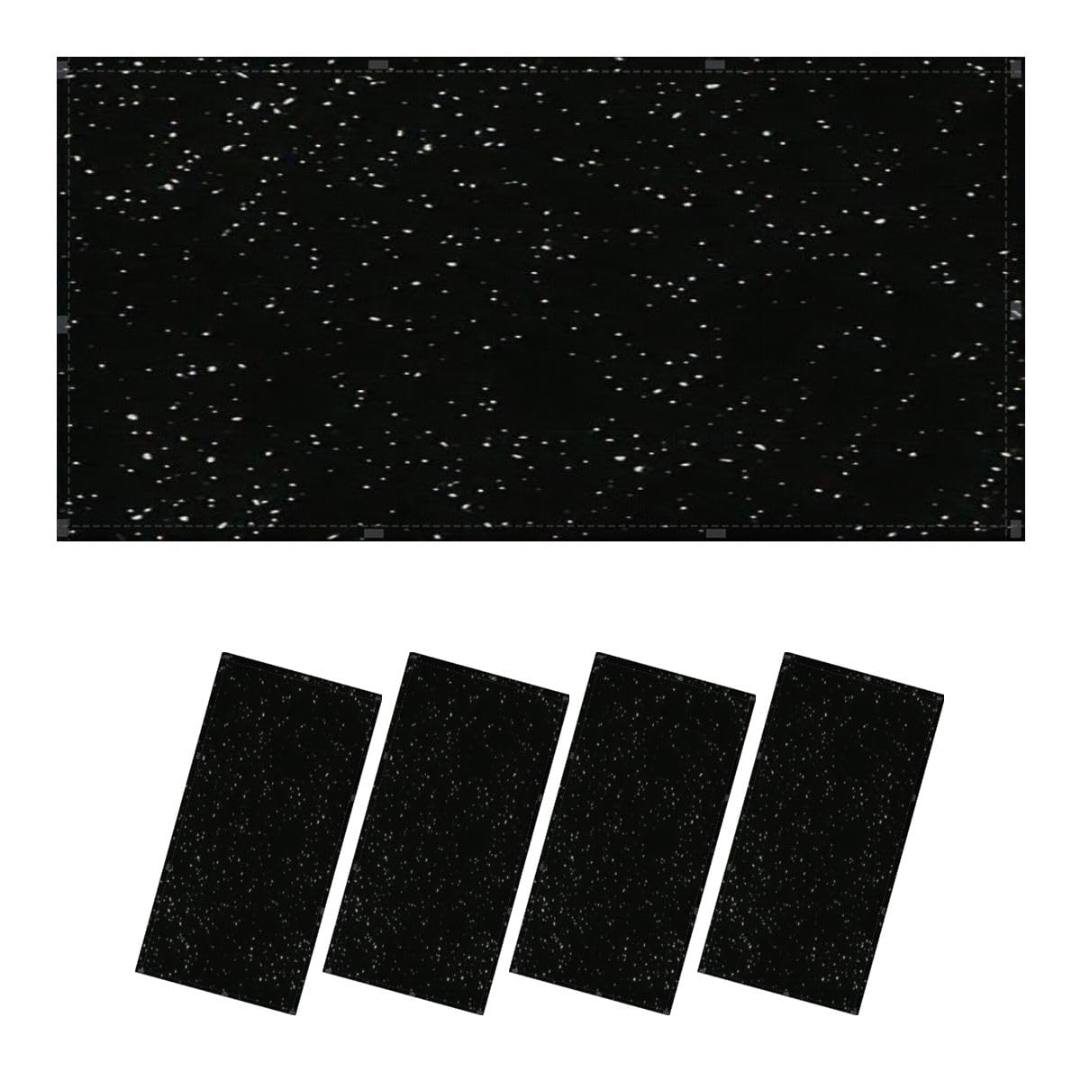 4 Pack Fluorescent Light Covers for Ceiling Light, Outer space seamless pattern black white texture Chaotic point Light Filters for Classroom Office Home, 4' x 2' Decorative Magnetic Light Cover