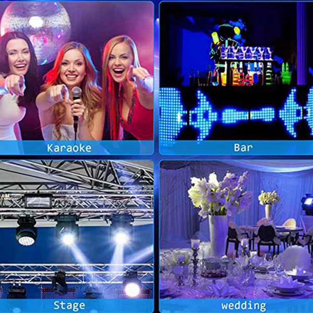 4 Luces EstroboscóPicas Blancas 108 Bombillas LED Brillantes Luces de Fiesta Luces para Sala de Fiestas Escenario Baile CumpleañOs DJ Bar Show Enchufe de la UE