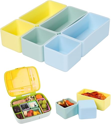Divisores de fiambrera de silicona reutilizables, no tóxicos, sin BPA, aptos para lavavajillas. Accesorios ideales para cajas bento