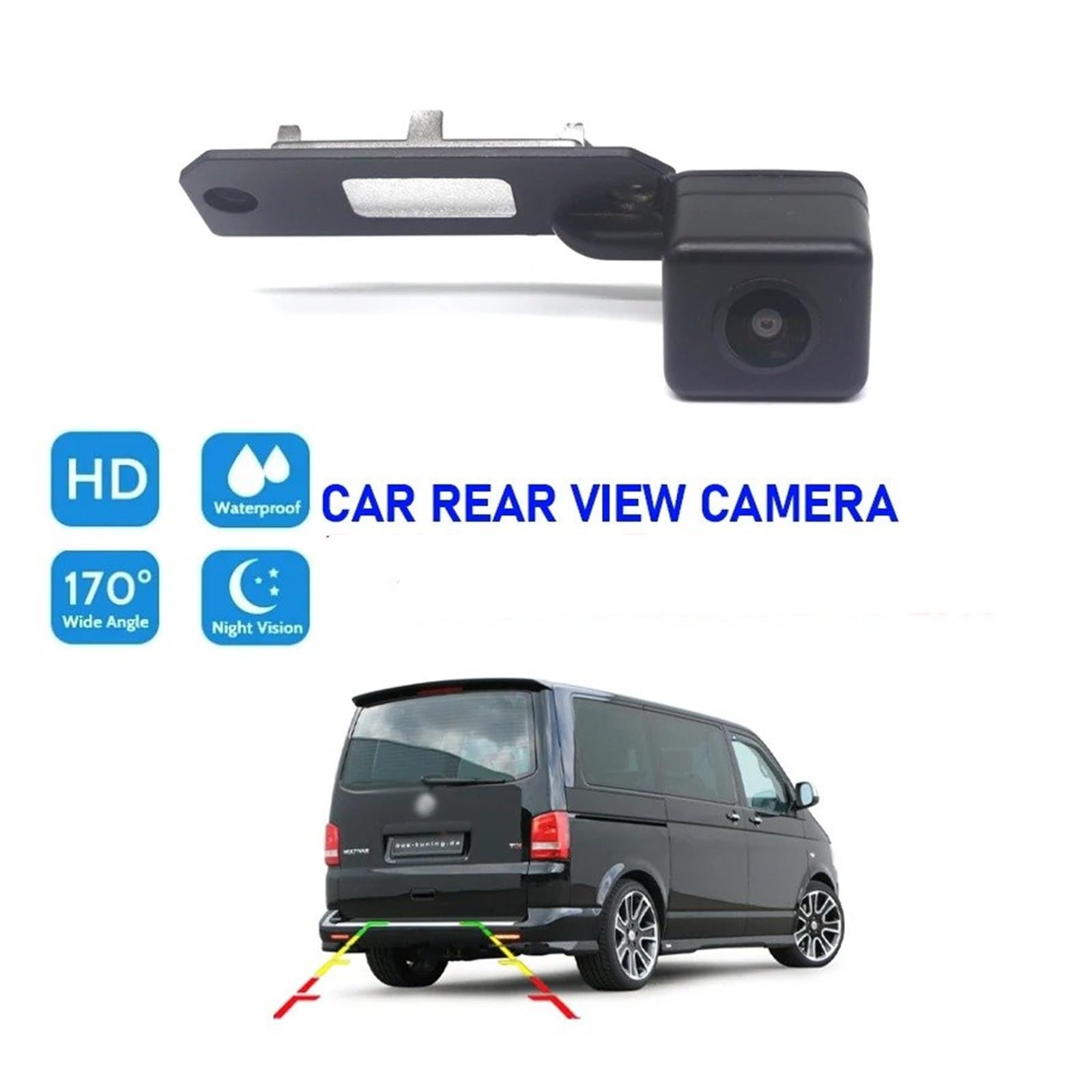 Samochodowa kamera cofania kamera cofania zamiennik do VW do Transporter T5 do Caravelle do Multivan 2003 2004 2005-2015 HD noktowizor wodoodporna kamera cofania zestaw (kamera