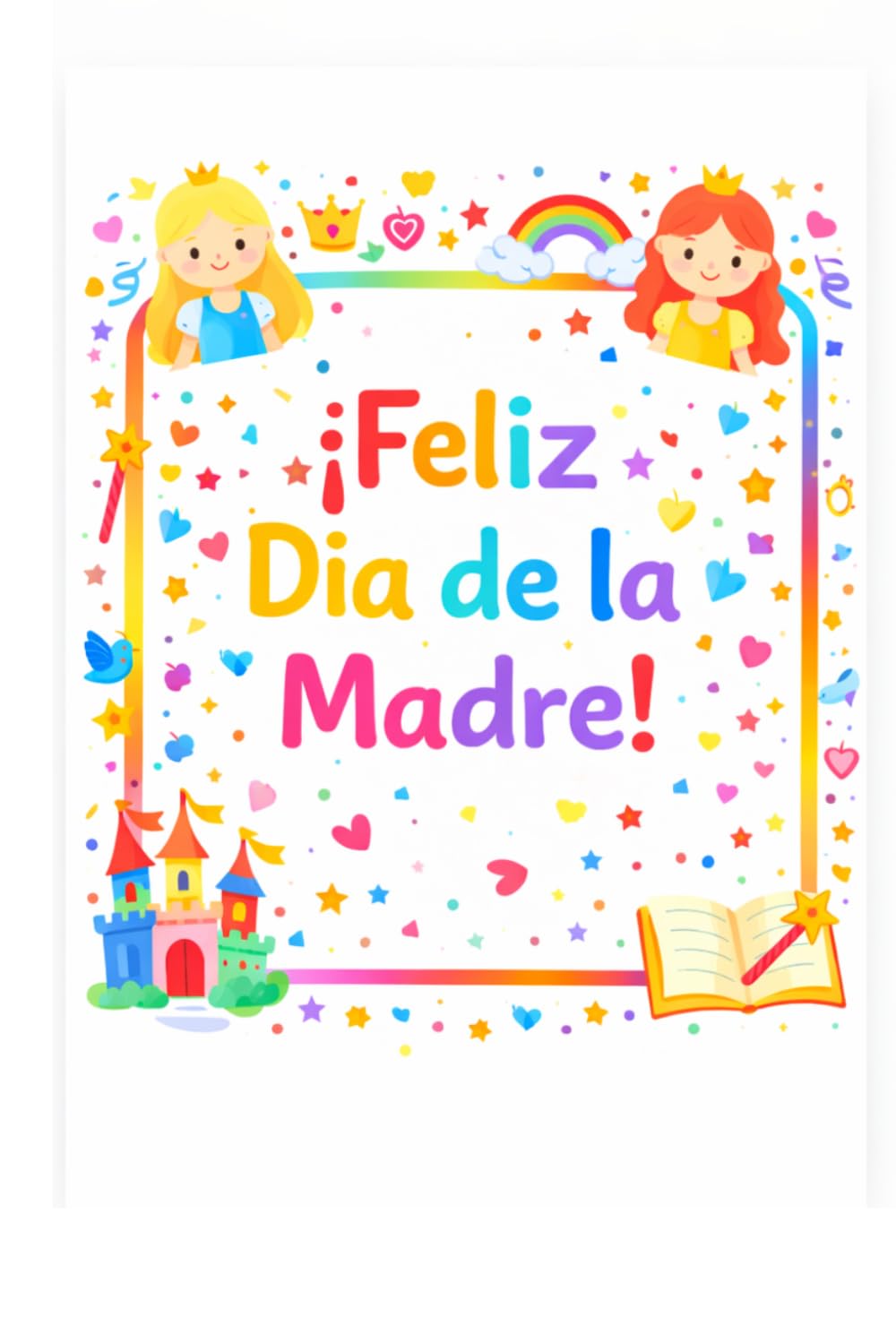 Feliz día de la madre: Regalo original para mamá | Libro para colorear con frases de amor y dibujos infantiles | Detalle emotivo hecho por niños