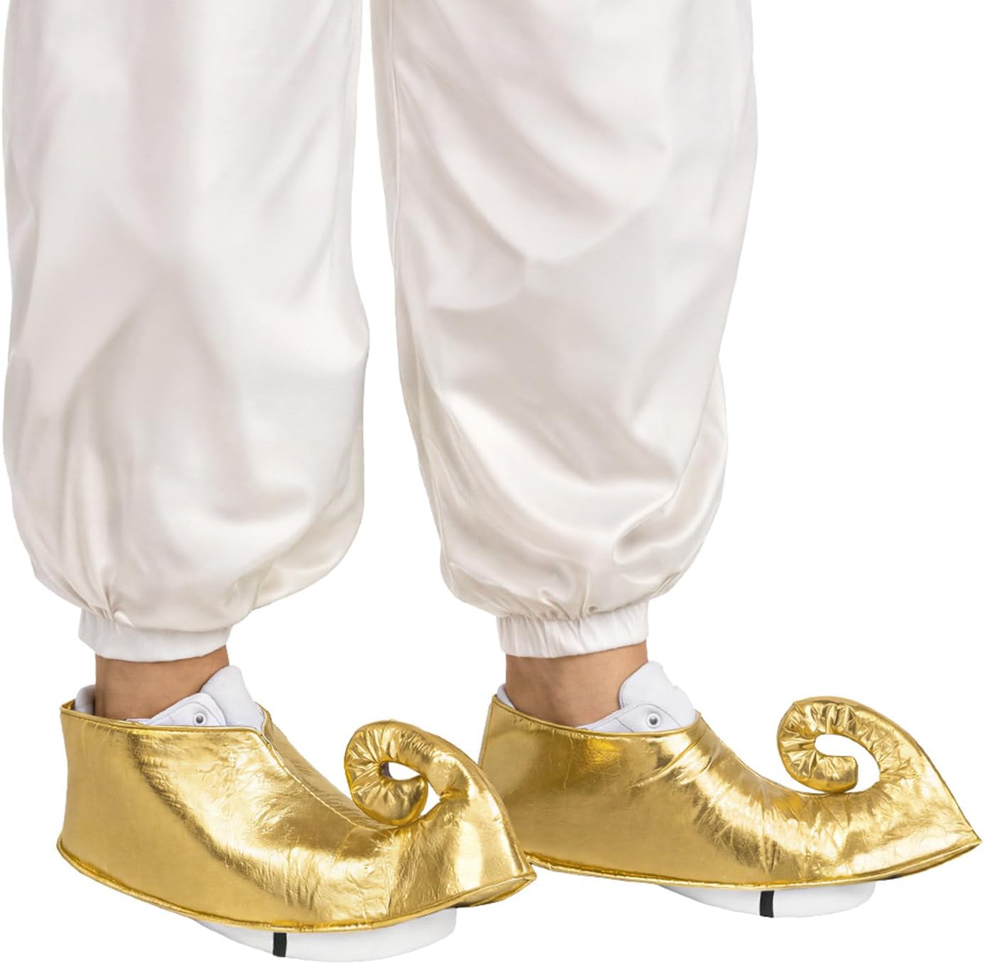 Sultan Adult Shoe Cover – Gold, Standard Size – Perfect for Carnival, Costume Parties, and Arabian-Themed Events