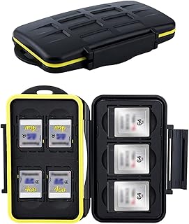 Slots Memory Card Case 7 Slots for 3 XQD Card Case Holder + 4 SD SDXC SDHC Card Storage Box Waterproof Memory Card Case Wallet Organizer Protector Water-Resistant Card Case