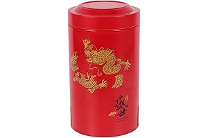 Kichvoe Tea Tin Canister with Airtight Lids - Year of the Dragon...