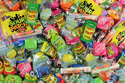 Ultimate Sour Candy Variety Pack - Candy - 4 Lb Bag - Sour Candy Bulk - Bulk Candy For Candy Bags - Individually Wrapped Candy - Candy Pack - Variety Bulk Assorted Candy Sour - With Queen Jax Magnet #TOP2