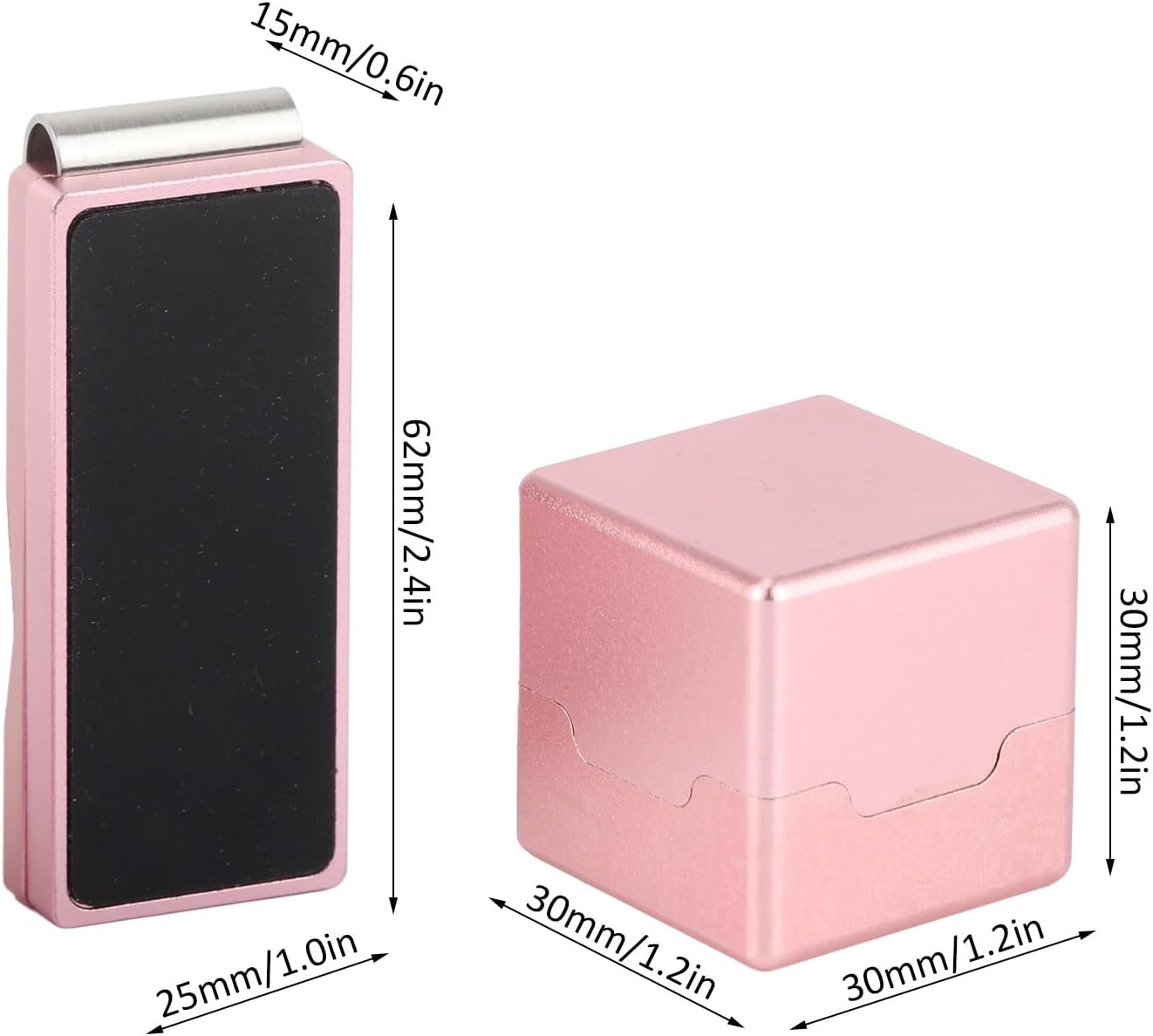 Cue Chalk Holder,Professional Pool Cue Chalk Holder - Stylish Rose Gold, Aluminum Billiard Stick Chalk Box with Secure Belt Clip for Enhanced Game