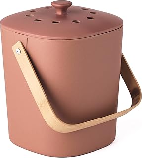 Sponsored Ad - Bamboozle Kitchen Compost Bin – Indoor Countertop Food Composter, Made of Sustainable Bamboo Fiber | Terrac...