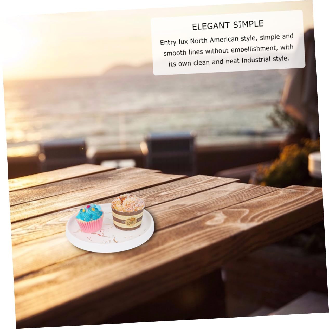 Plateau Rond Élégant En Céramique À Motif De Marbre Pour Bijoux Et Bibelots