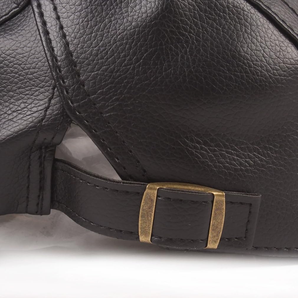 Quanhaigou Men Adjustable PU Leather Ivy Cap Newsboy Hat Women Beret Caps Classic Golf Cap Gatsby Driving Hat - Image 6