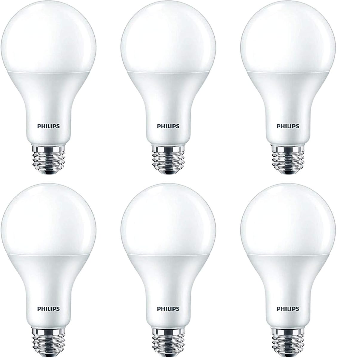 LED Dimmable A21 Light Bulb with Warm Glow Effect 1600-Lumen, 2200-2700 Kelvin, 16 (100-Watt Equivalent), E26 Base, Frosted, Soft White, 6-Pack