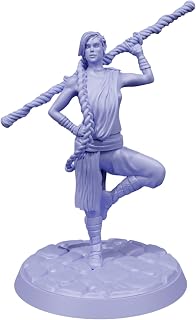 Unpainted DND High Elf Monk Female Miniature Figurine, Tabletop Gaming Collectible, Fantasy World, Ideal Gift for Dungeon Masters and Collectors Alike - Designed by Ella's Arcanum