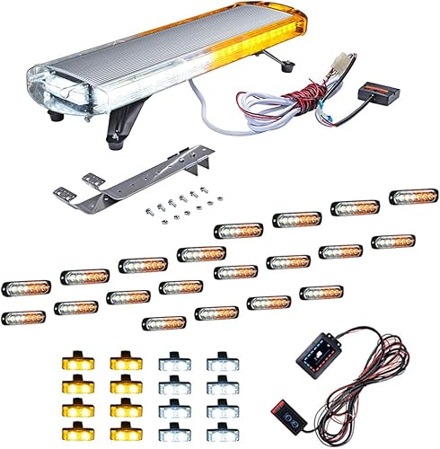 Corp - Juego de barra de luz estroboscópica de seguridad de emergencia de 30 pulgadas, 56 LED, luz estroboscópica en la azotea con 20 piezas ultra