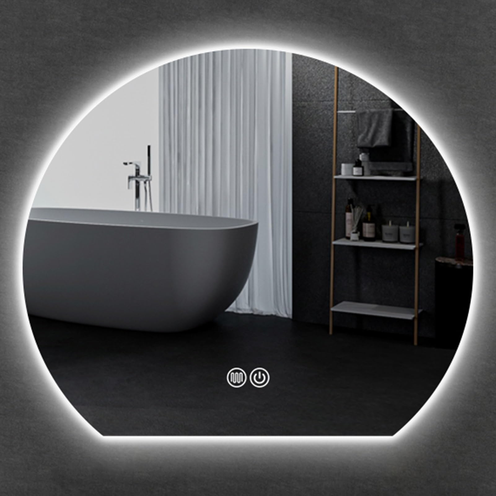 Miroir de salle de bain à LED anti-buée et tactile