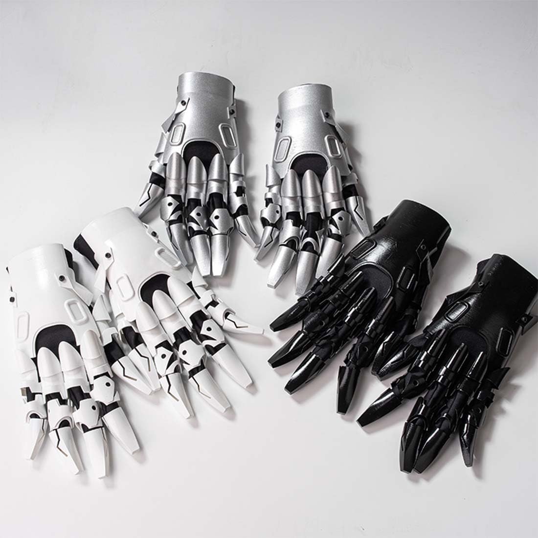 Punk Hand Armor Sci-Fi Mechanical Hand Armor Handschuhe Cosplay Requisiten Techwear für Männer, Halloween Cosplay Kostüm Accessoire