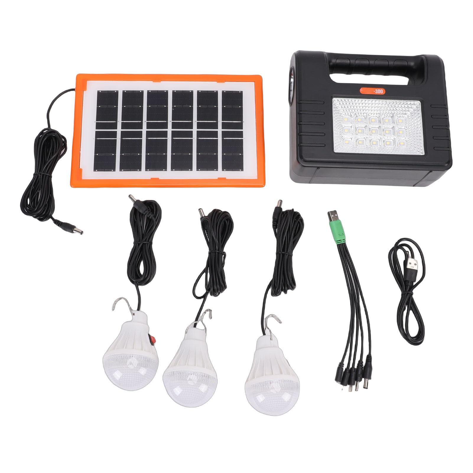 Centrale Elettrica Portatile, Backup di Emergenza Domestica da 12000 MAh con Pannello Solare a 3 Lampadine, Generatore Solare per Emergenza all'aperto Campeggio Viaggi Blackout