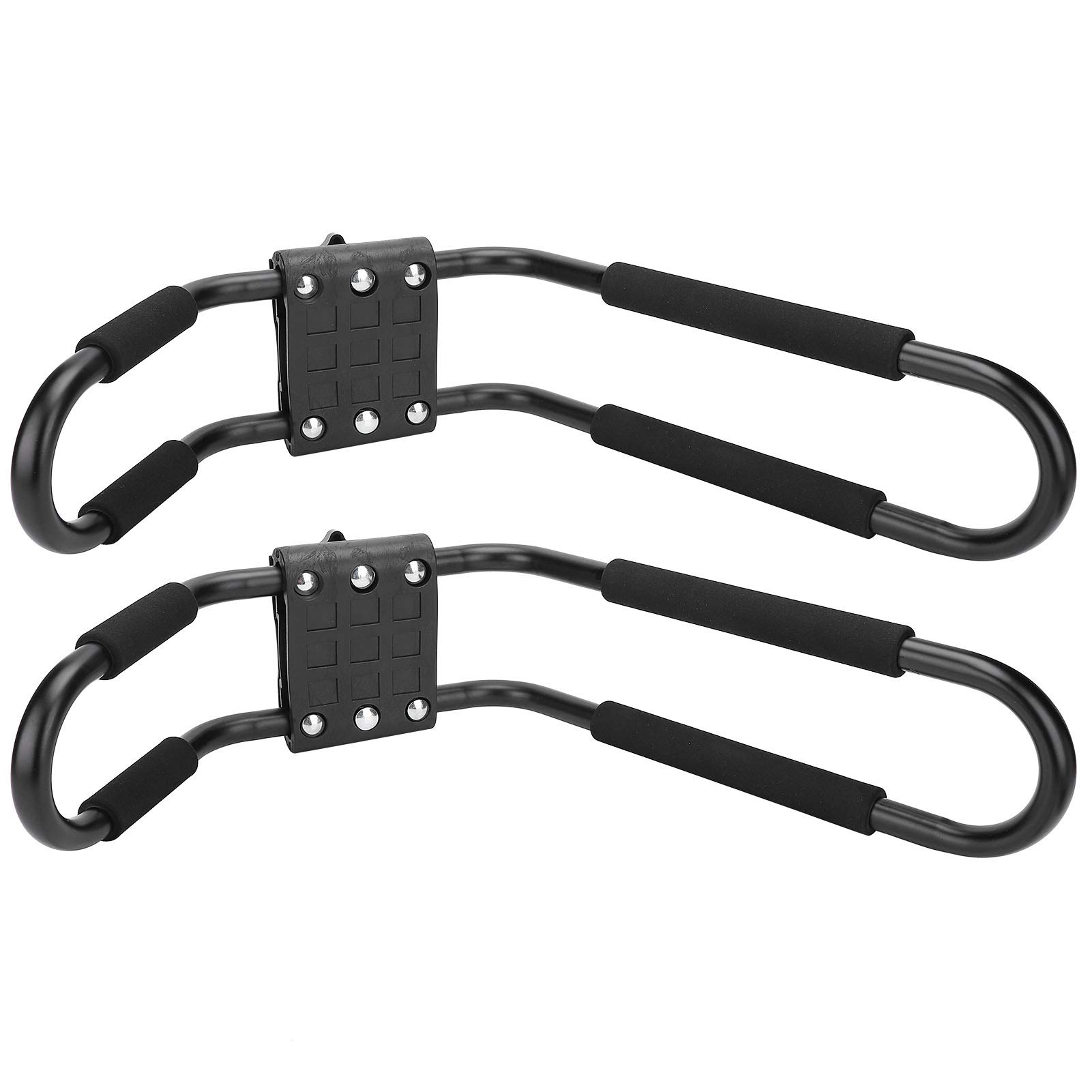 Kayak Rack Canoe Carrier Heavy Duty Sturdy Alloy Auto Schienenhalterhalter mit Anti -Scratch -Pads für einen Sitz Zwei Sitzkajaks Transportzubehör Schwarze 100 kg Ladekapazität