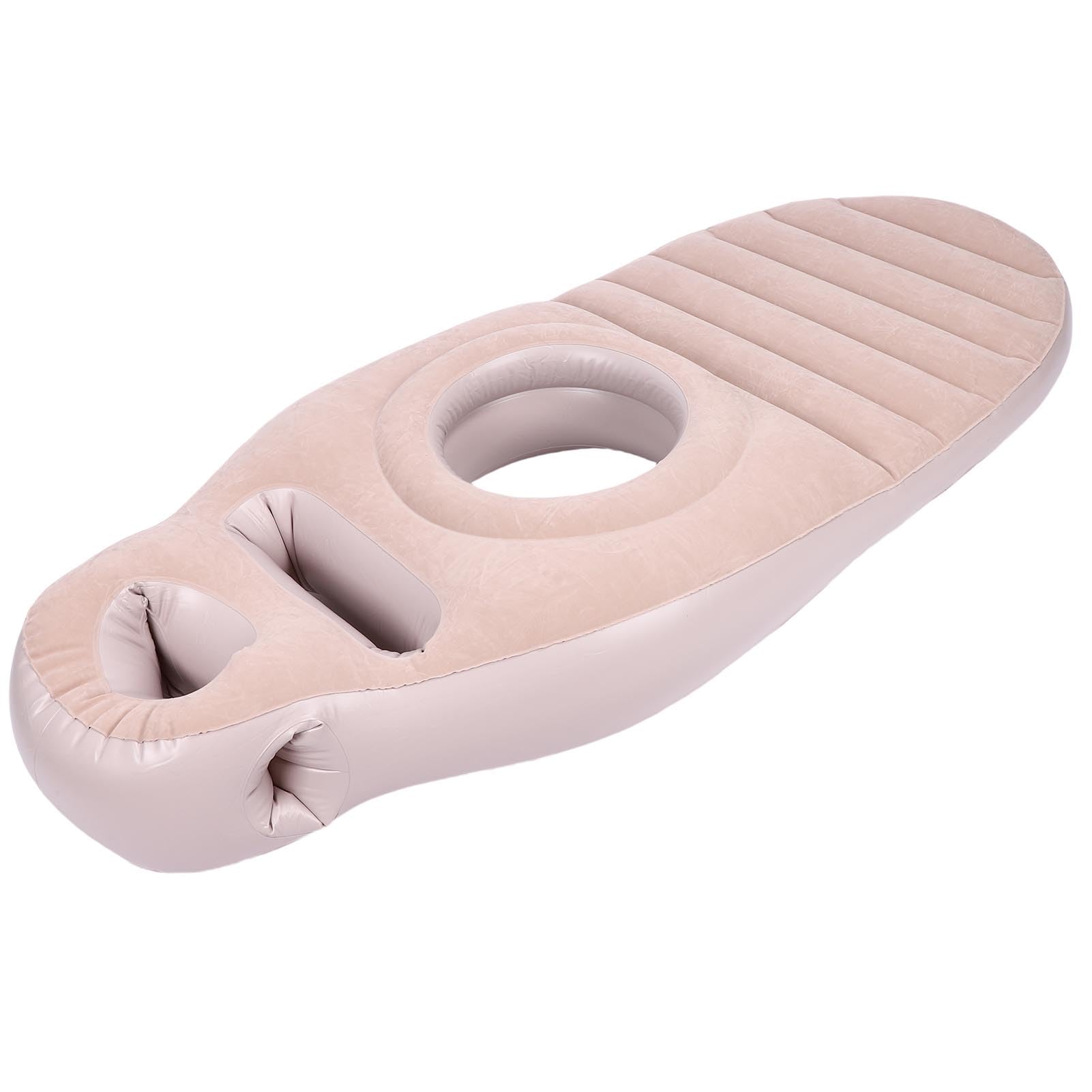 Generic Aufblasbares Ganzkörperkissen Bauchloch Mutterschaft für Entspannung Hautfreundlicher Leichter PVC Lufter (Grey)