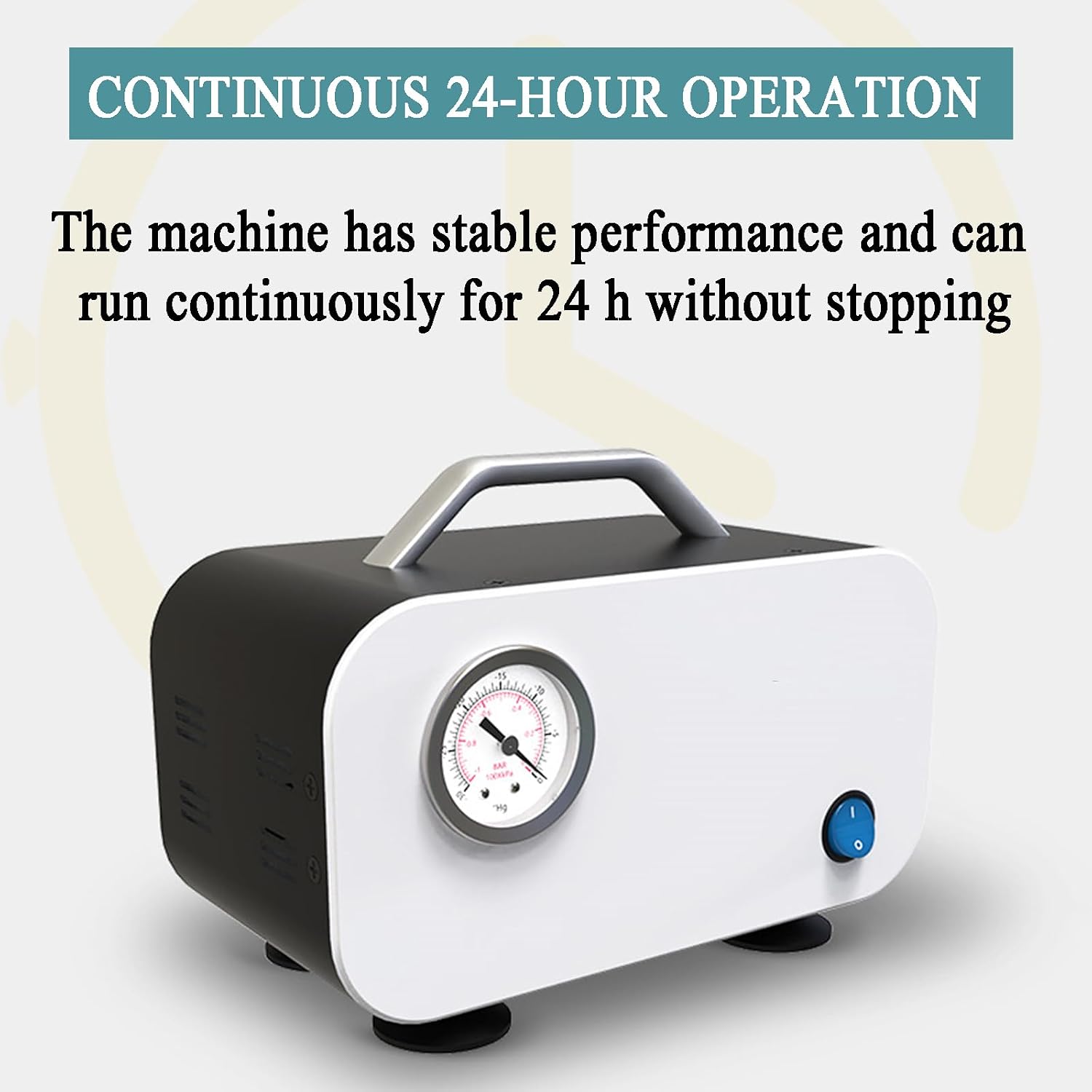 Portable Diaphragm Vacuum Pump, Lab Oil Free Vacuum Pump Pressure Pump with 10 L/min Flow Rate, for Filtration Distillation Laboratory Work, 110-220V