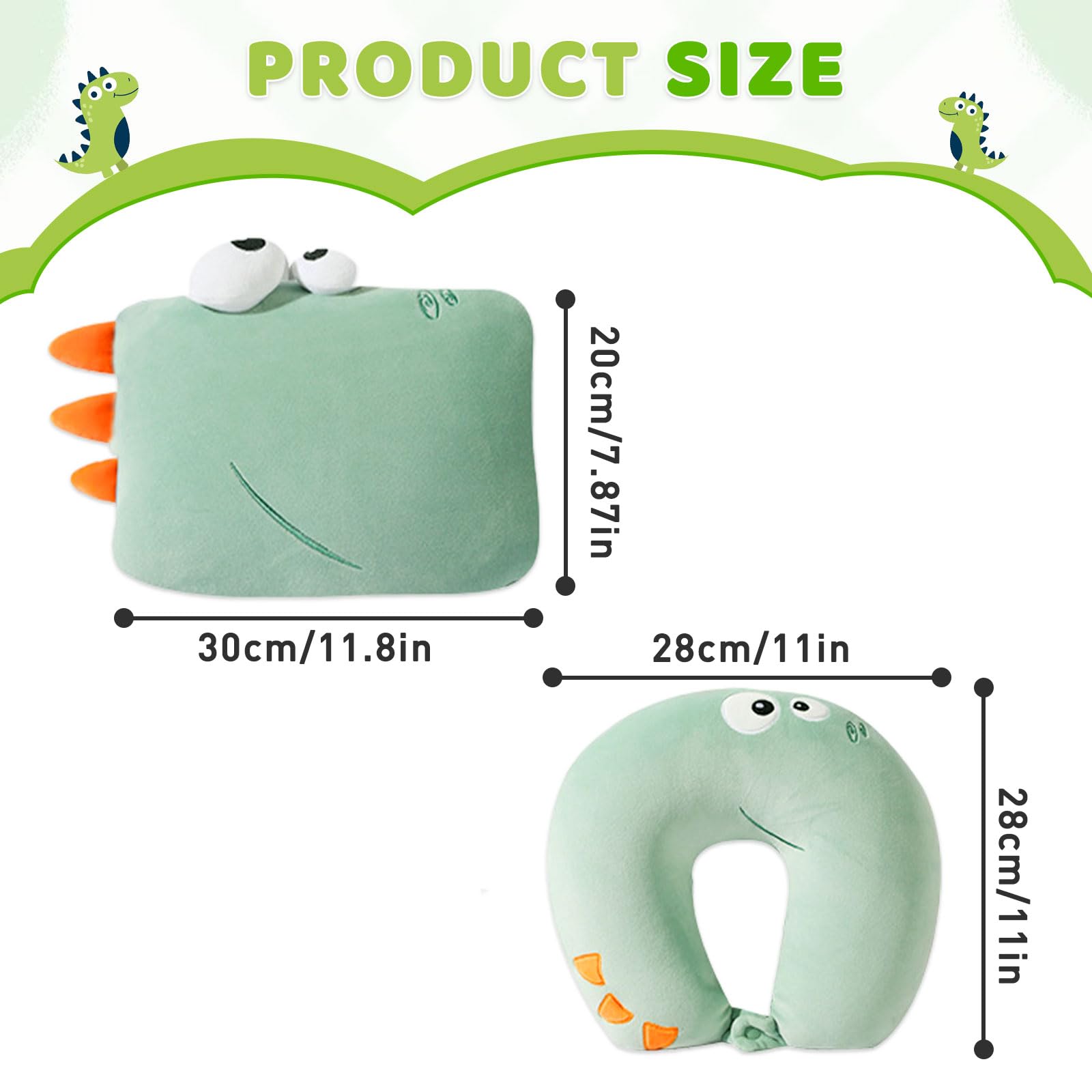 Kinderen Reiskussen - 2-in-1 Vervormbaar U-vormig Nekkussen Met Schattige Dierontwerpen Voor Comfortabele Reizen Kinderen Reiskussen - 2-in-1 Vervormbaar U-vormig Nekkussen Met Schattige Dierontwerpen Voor Comfortabele Reizen