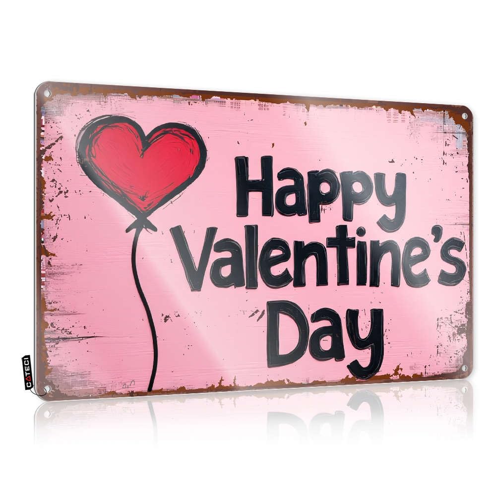 Funny Signs For Home Decor Happy Valentine'S Day. Tin Sign Man Cave Funny Signs Funny House Decor(30X40CM)