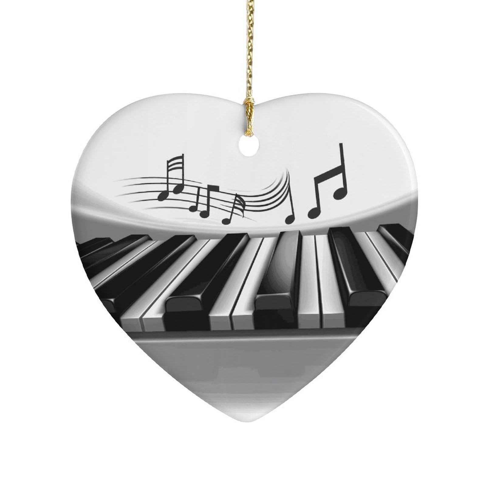 Fekiloot Style Piano Music Symbol Ceramic Ornament Home Decor Keepsake