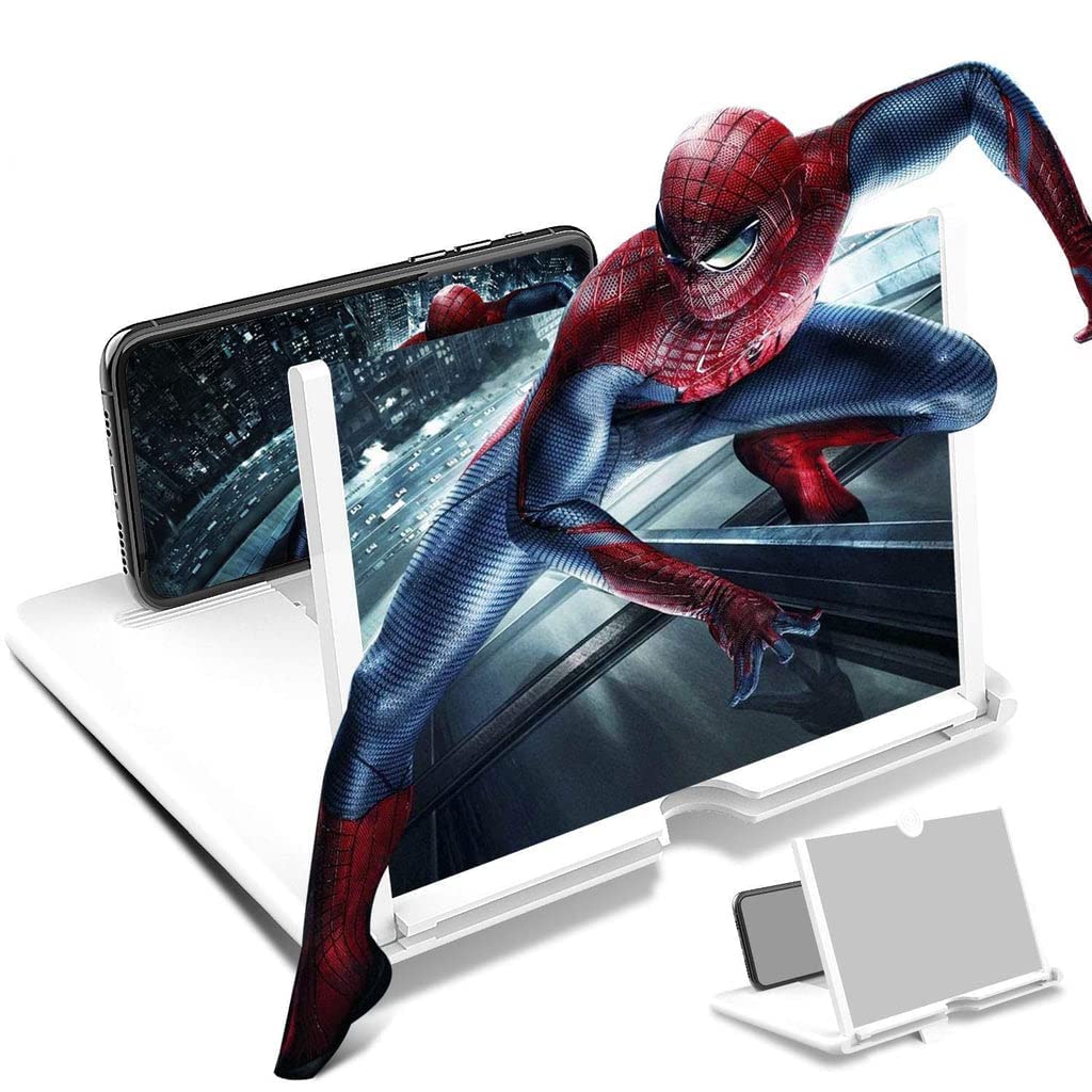 Drumston (15 Years Assured Warranty) Large 3D HD Smartphone Screen Magnifier Foldable Mobile Phone Display Amplifier Stand for Movies Videos, Portable White Screen Enlarger for Home Travel Desk Use-image-22