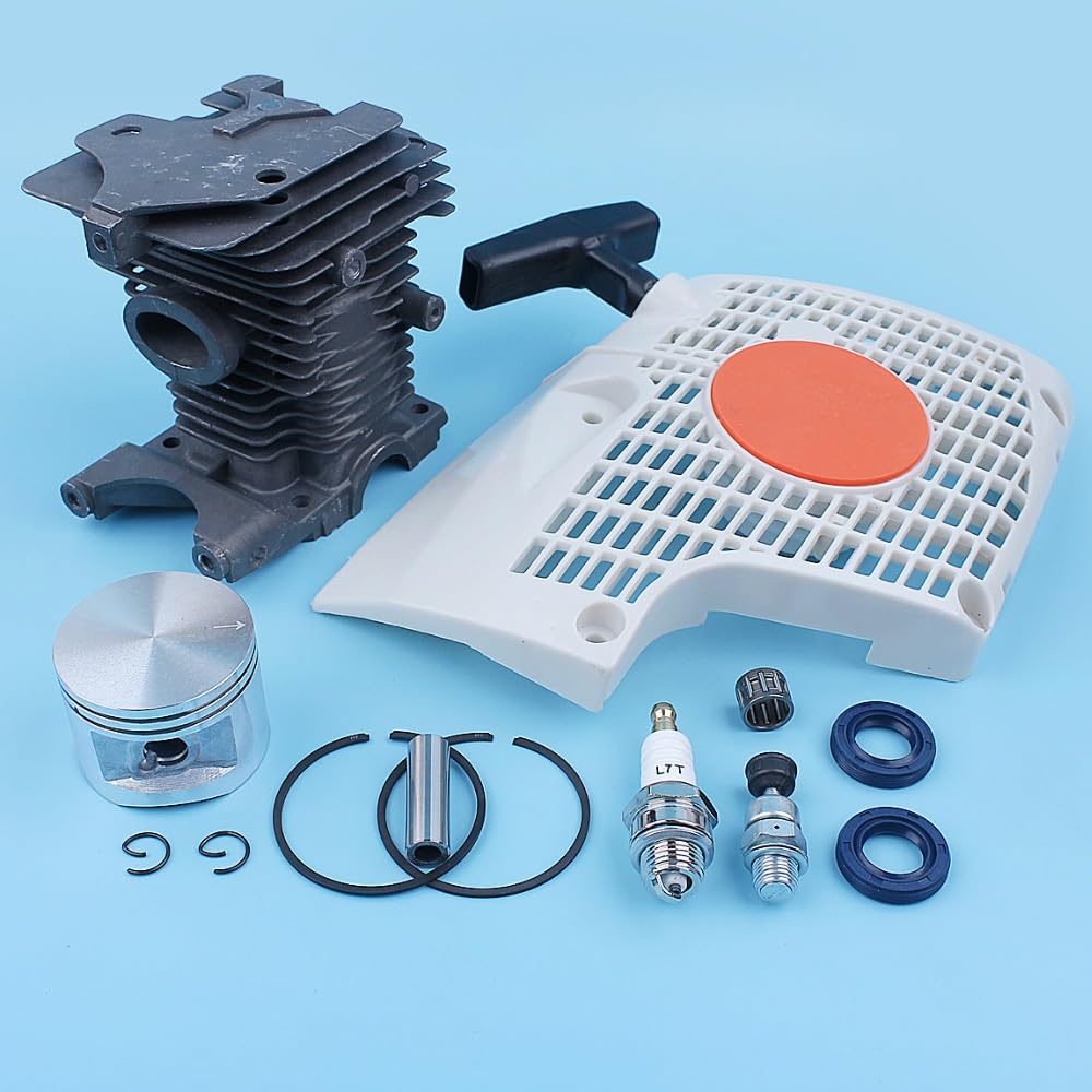 Kit de cojinete de sello de aceite de arranque de retroceso de pistón de cilindro de 46mm, for piezas de repuesto de motosierra STIHL, MS270 MS280 MS280C Kit de sello de aceite para motosierra