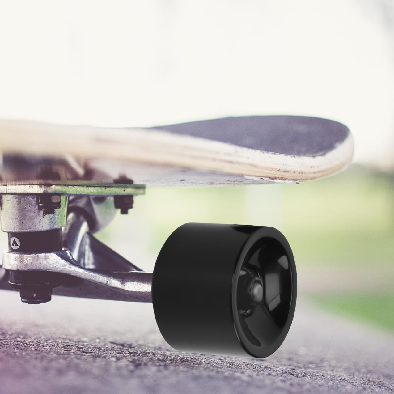 Happyyami Rueda de Skate Ruedas para Junta Agarre Tabla Skate patineta Skateboard Anti-desgarro Tabla de Skate Tablas de Skate Rueda de Poliuretano Rueda Elegante PU Black
