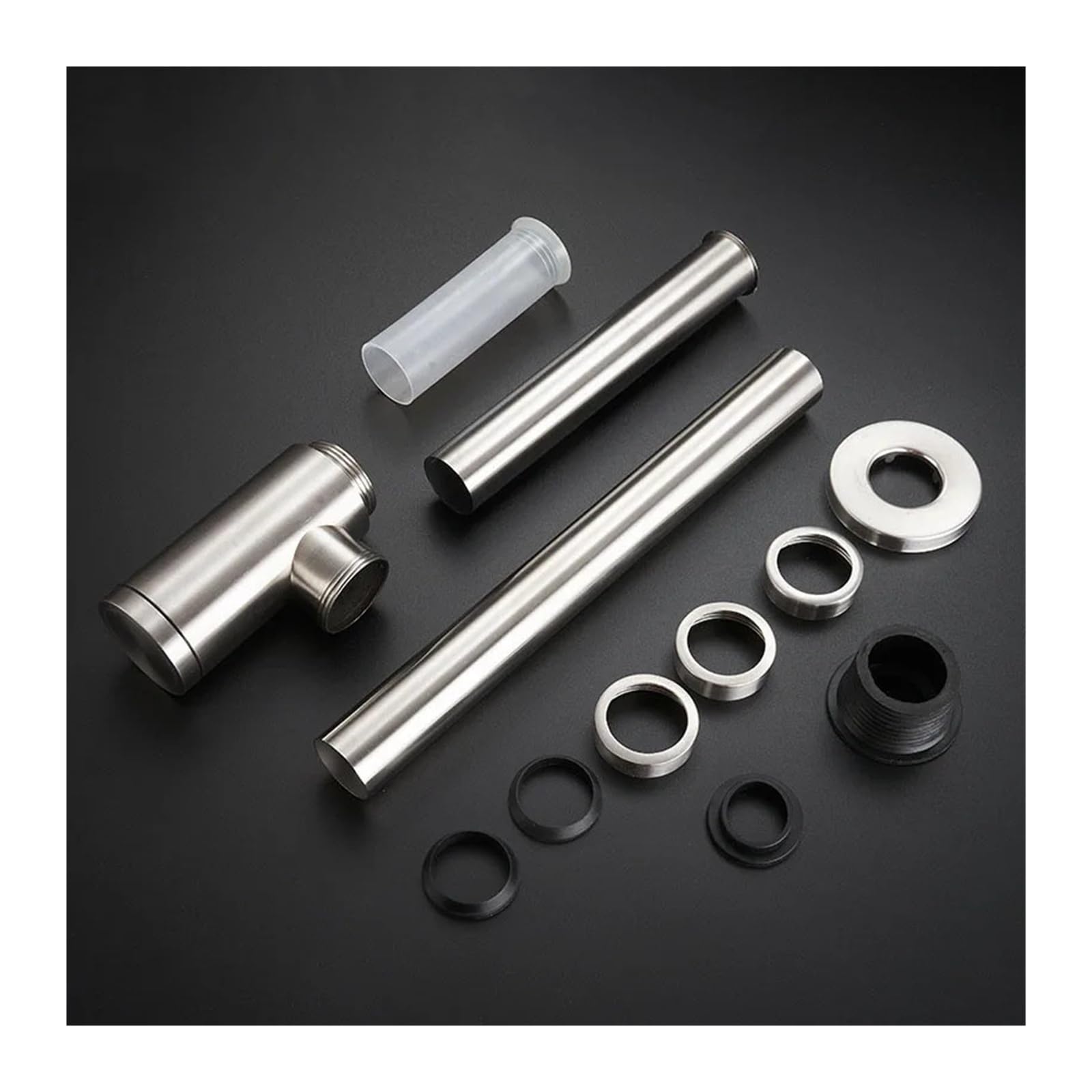 1 pièces 304 en acier inoxydable salle de bains Siphon évier tuyau vidange bassin Drain Nickel/Chrome bouteille piège ensemble accessoires Pour Bain