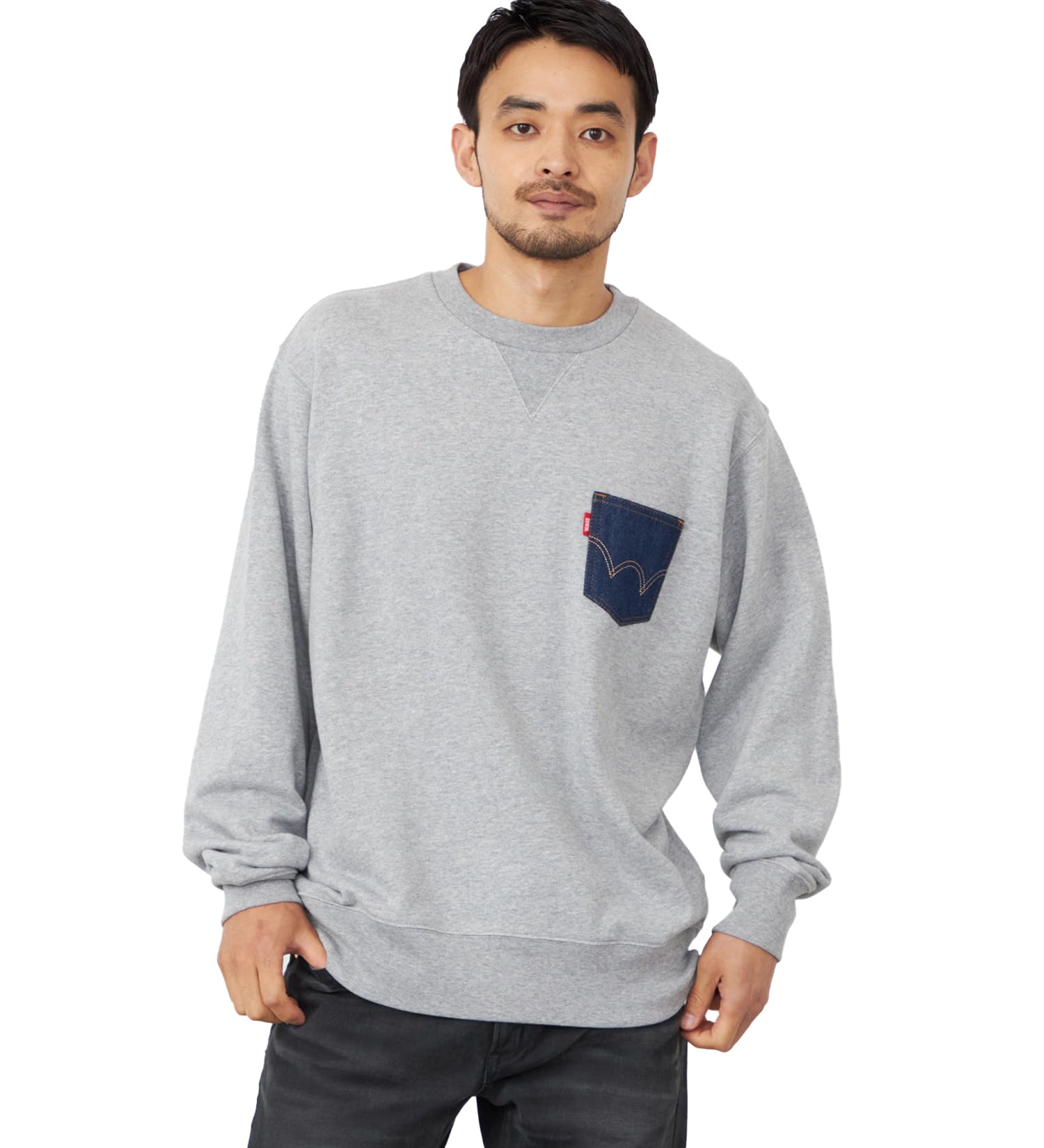 EDWIN(エドウィン) トップスデニムポケット クルーネック スウェットシャツメンズ