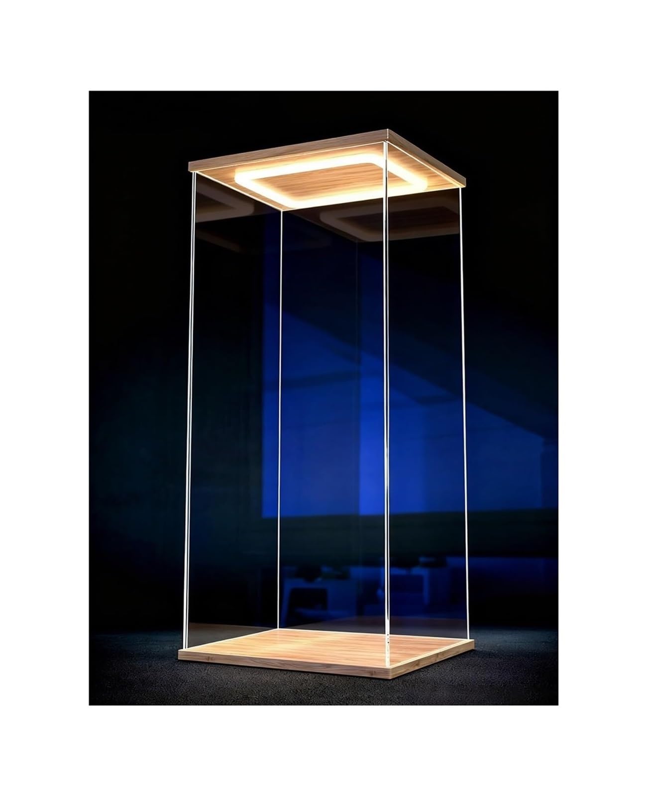 Acrylic Display Box, LED Acrylic Display Box For Collectibles With Door, Multiple Sizes(10x10x10cm(4x4x4in))