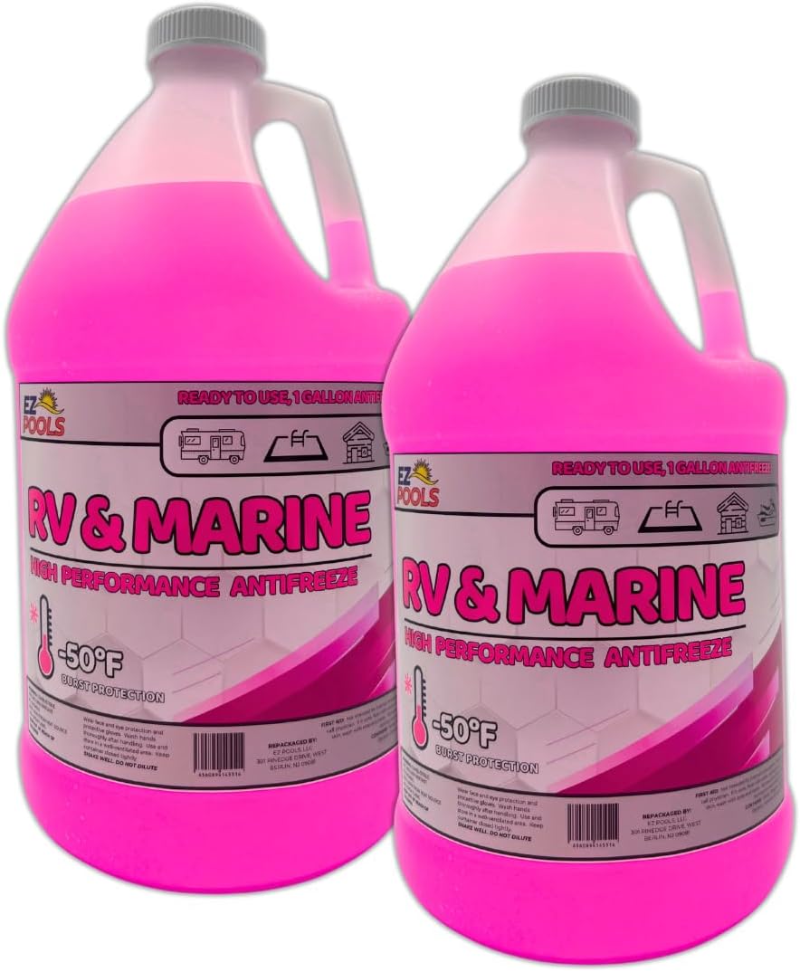 EZ POOLS Splash RV/Marine Antifreeze | 2-Pack | -50 Point Freezing (F) | 2 Gallon, ‎SPLASH-RV-2-PACK