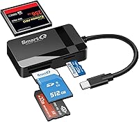 Vista 7 de SmartQ C368 Lector de Tarjetas USB 3.0 - Plug & Play, Compatible con Apple y Windows, Soporta Tarjetas SD, Micro SD, MS, CF