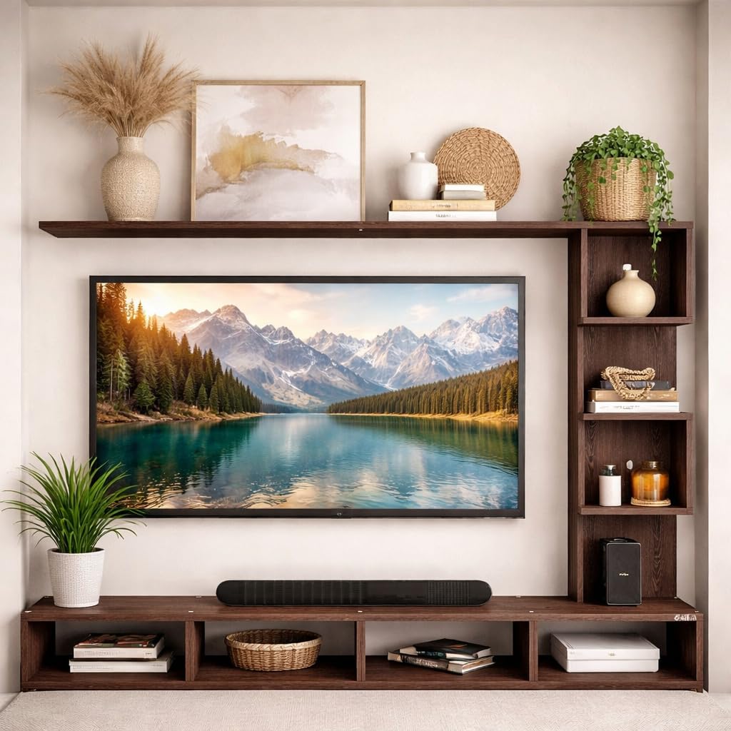 Stylish Floating TV Unit with Storage Shelves for Home & Living Room-image-16