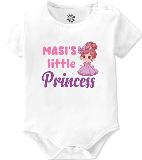 Baby Buzz Masi's Little Princess Baby Girl Dress | Newborn Baby Romper Clothes For Baby Girl | Gift For Masi's Baby | 100%...