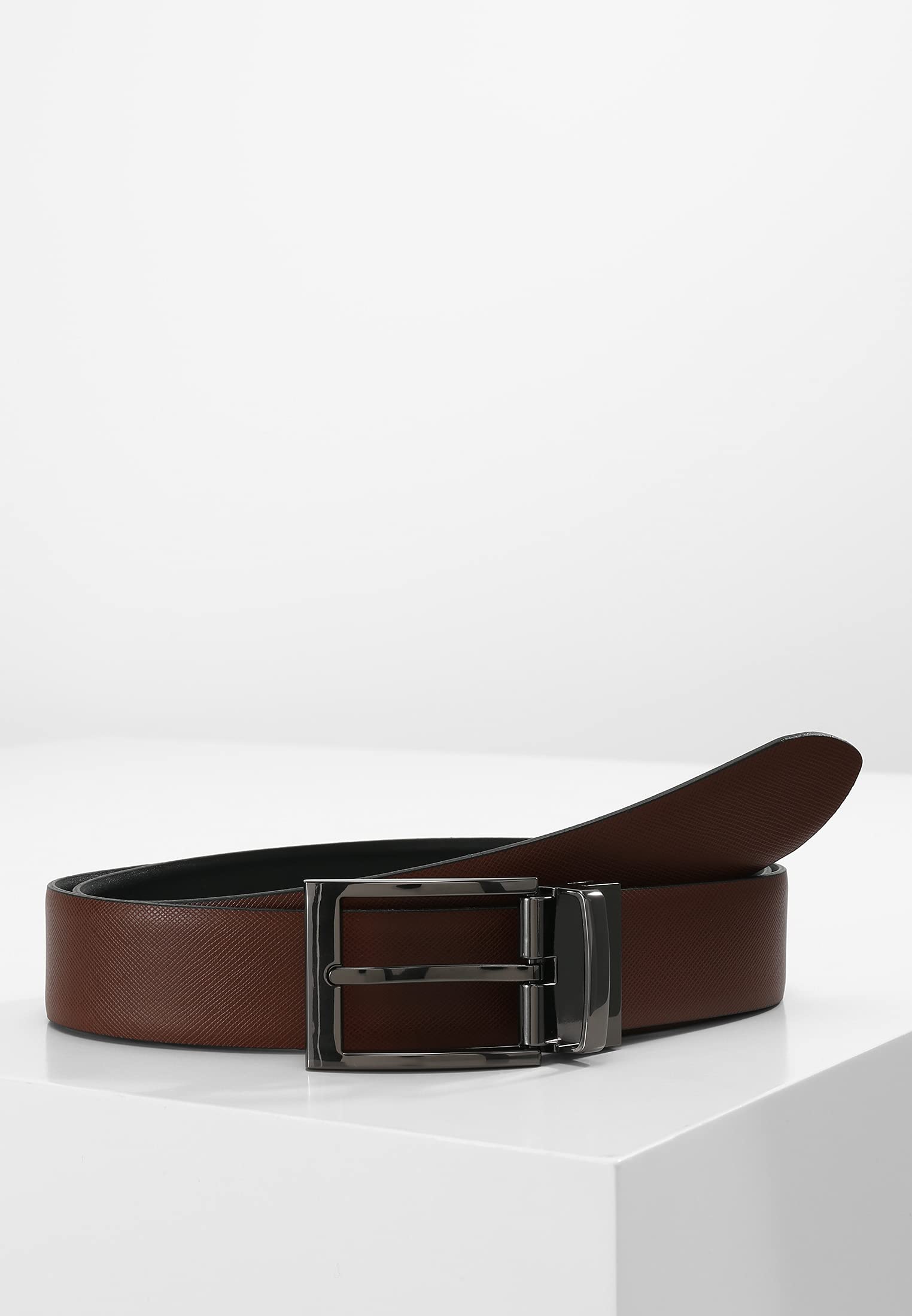 LLOYD Leder Gürtel 2 in 1 Reversible Belt W120 Cognac/Black braun schwarz kürzbar wendbar