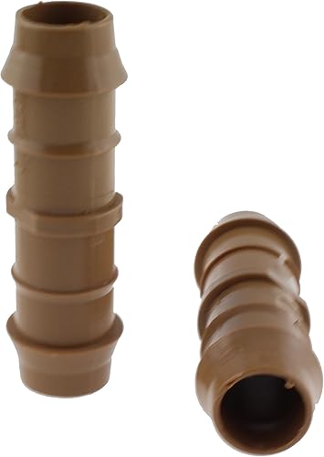 Miniatura 2 de 8 piezas de acoplamiento de 12 pulgada de riego por goteo (0.669 in) de riego por goteo acoplamiento de púas conector de tubería de rociador para