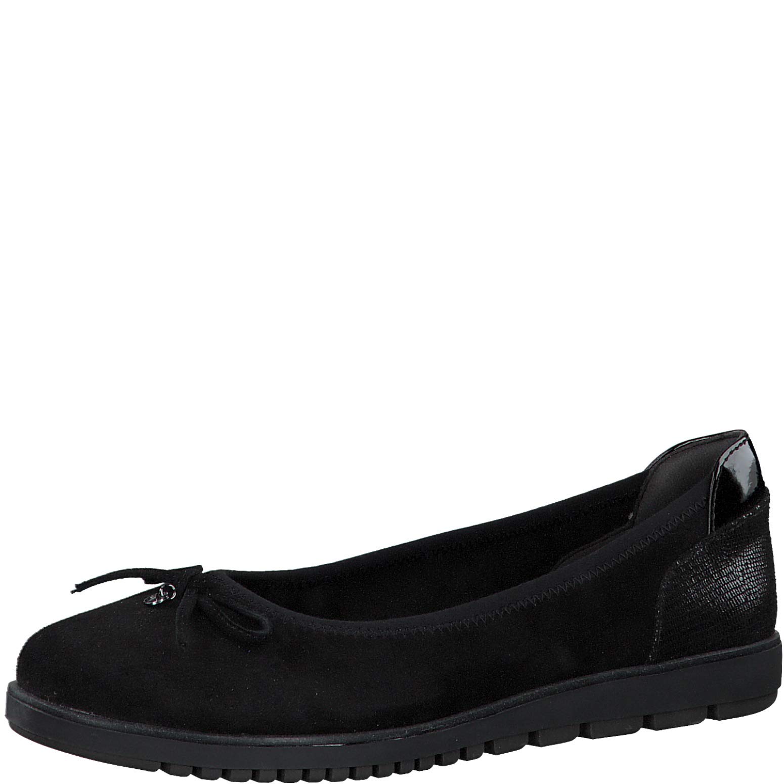 Tamaris Mujer Bailarinas, señora Bailarinas clásicas,Zapatos Planos,Zapatos Planos,Zapatos del Verano,Elegante,en Lazo,Ocio,Black,37 EU / 4 UK