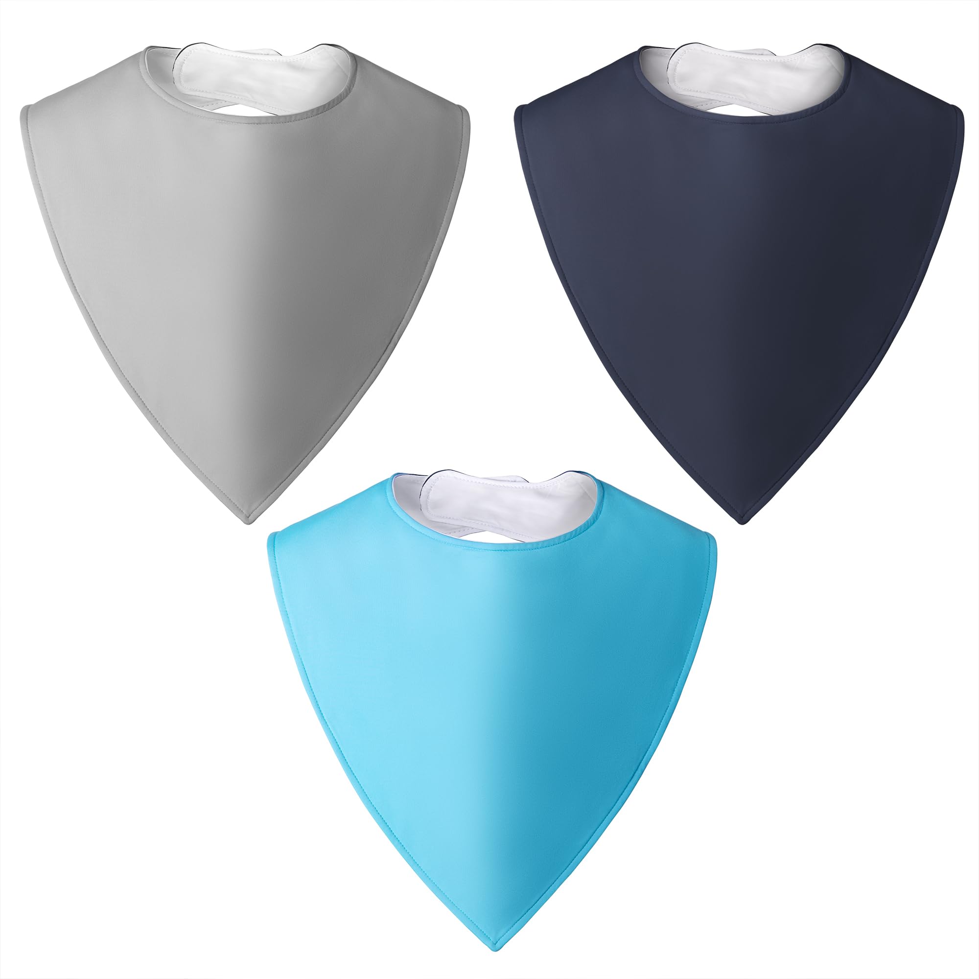 Baby Noah Adult Drool Bib for Special Needs, 3 Pack Large Elderly Bandana, Teen Bib for Women Men, Soft Absorbent Set for Kid