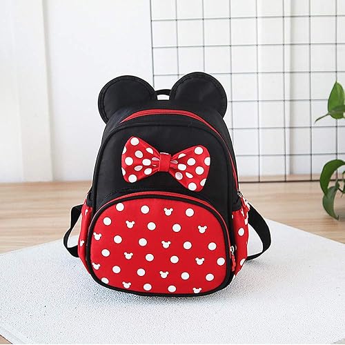 Miniatura 7 de Voikukka Linda mochila para niñas pequeñas, mochilas para niños pequeños, mochila de viaje para niña, mini mouse Bakcpack, Negro -, Mochilas lindas